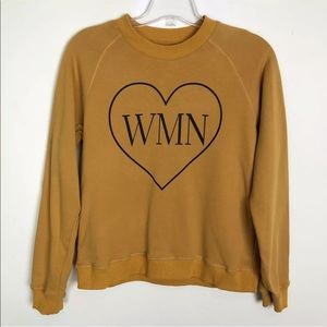 EllandEmm mustard yellow long sleeve WMN sweatshirt 
Size XL